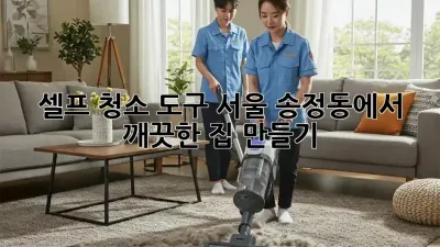 셀프 청소 도구: 서울 송정동에서 깨끗한 집 만들기