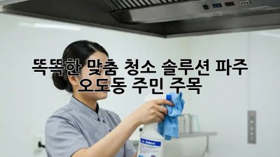 똑똑한 맞춤 청소 솔루션, 파주 오도동 주민 주목! 🏡✨