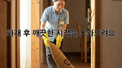 화재 후, 깨끗한 시작을 도와드려요!